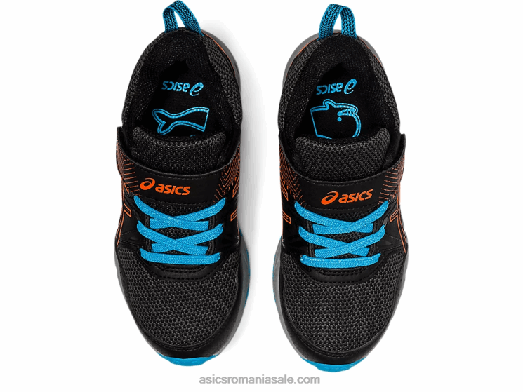 Asics negru/portocaliu galben pre venture 8 preşcolar ZF4644502