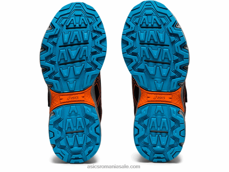 Asics negru/portocaliu galben pre venture 8 preşcolar ZF4644502