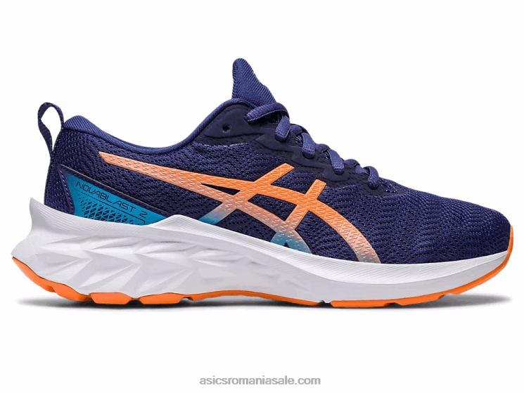 Asics albastru indigo/piersica soarelui școala clasa a 2-a novablast ZF4644277