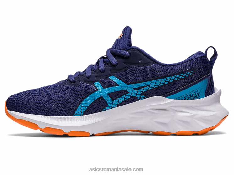 Asics albastru indigo/piersica soarelui școala clasa a 2-a novablast ZF4644277