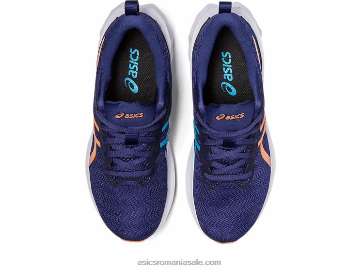 Asics albastru indigo/piersica soarelui școala clasa a 2-a novablast ZF4644277