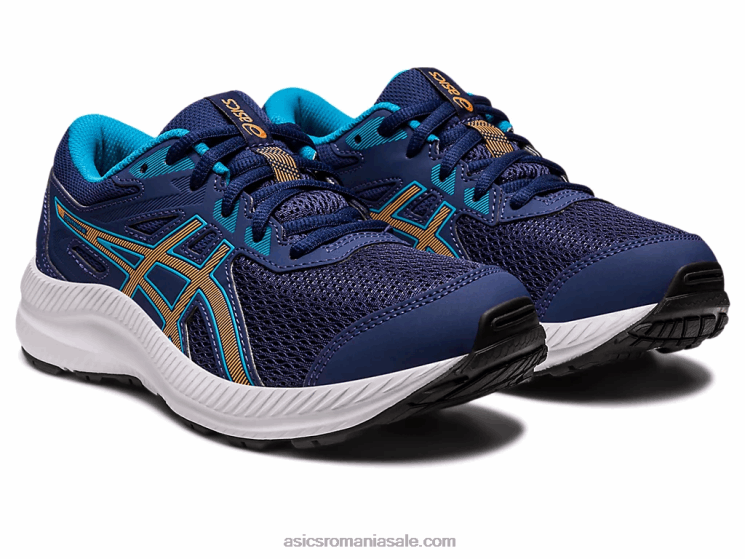 Asics albastru indigo/piersica soarelui susțin școala clasa a 8-a ZF4644286
