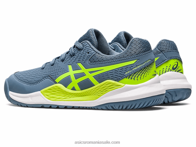 Asics albastru oțel/verde pericol gel-rezoluție școala clasa a 9-a ZF4644219