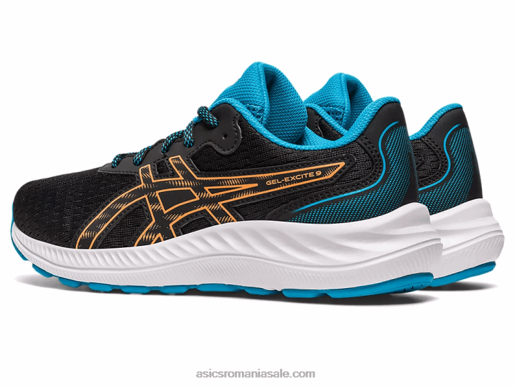 Asics negru/piersica soarelui gel-excite școala clasa a 9-a ZF4644307