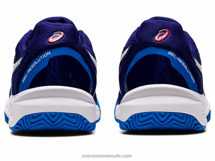 Asics scufundare albastru/alb gel-rezoluție 8 școală de lut ZF4644430