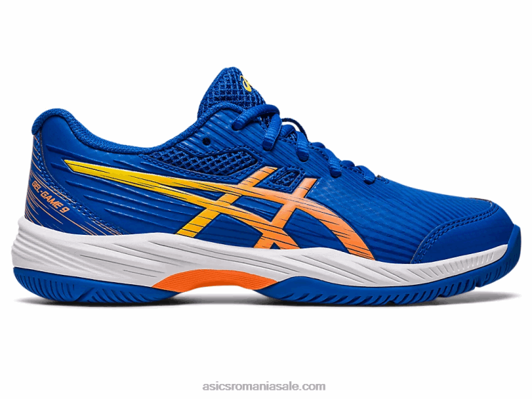 Asics ton albastru/piersica soarelui gel-joc școala de clasa a 9-a ZF4644227