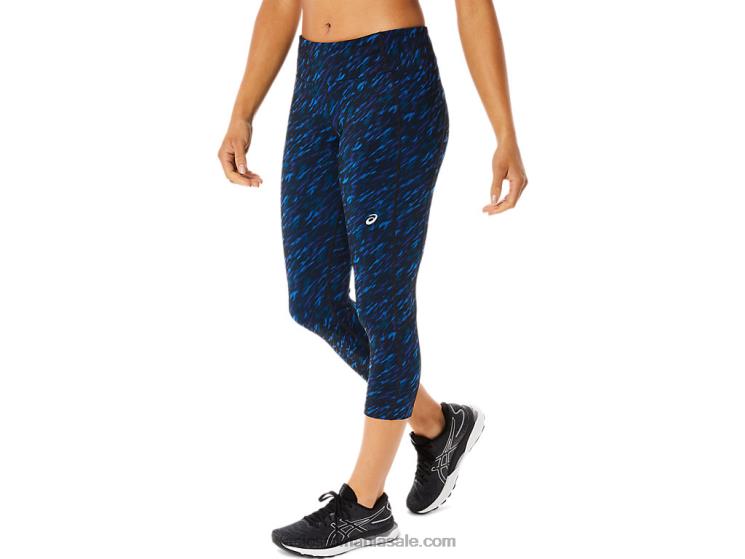 Asics imprimeu umbra de noapte/lake drive capri de performanță feminin ZF4643524