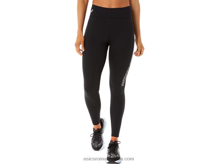 Asics negru performant/gri fum tight cu logo pentru femei ZF4642925