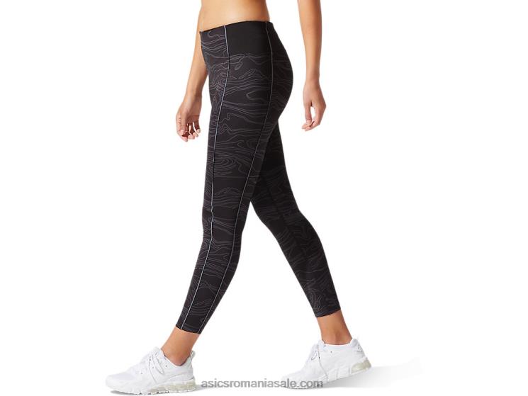Asics negru performant/gri purtător strâmt grafic pentru femei ZF4644042