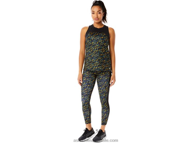 Asics nuanta de noapte/imprimat salvie pantaloni kate 7/8 pentru femei ZF4643408