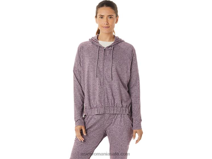 Asics deep mars heather hanorac de damă din tricot moale elastic cu fermoar complet ZF4642939