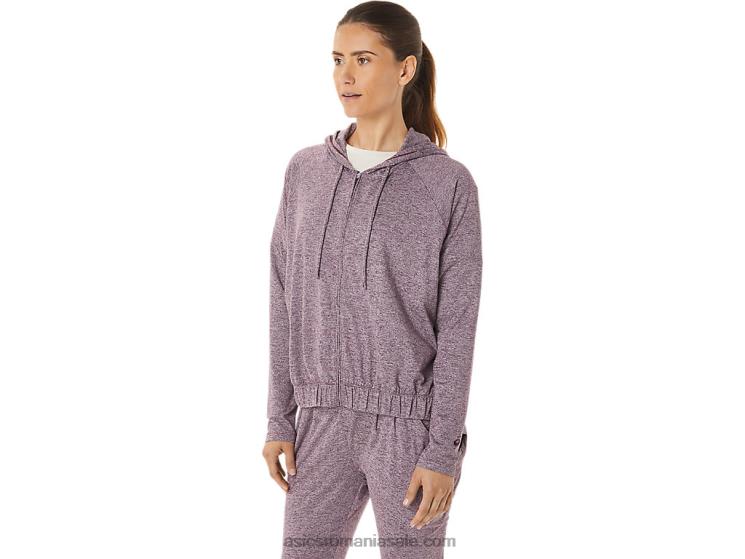 Asics deep mars heather hanorac de damă din tricot moale elastic cu fermoar complet ZF4642939