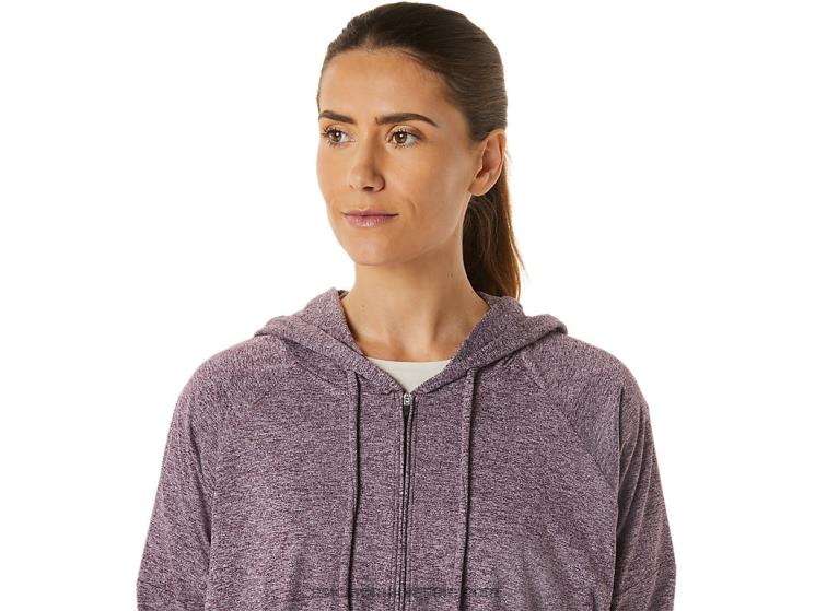 Asics deep mars heather hanorac de damă din tricot moale elastic cu fermoar complet ZF4642939