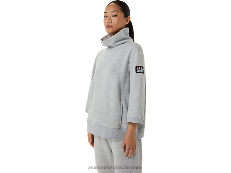 Asics erica gri deschis damă duminică fleece cowl lam ZF4643308