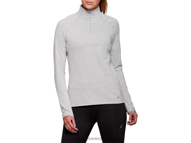Asics erica gri deschis top cu fermoar dorai quarter dama ZF4644205