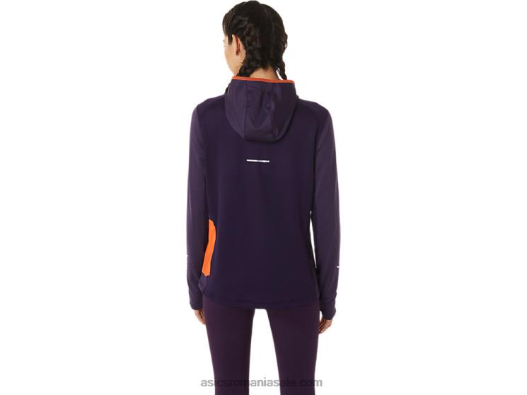 Asics nuanta de noapte heather/nova orange hanorac cu mânecă lungă de iarnă pentru femei ZF4642791