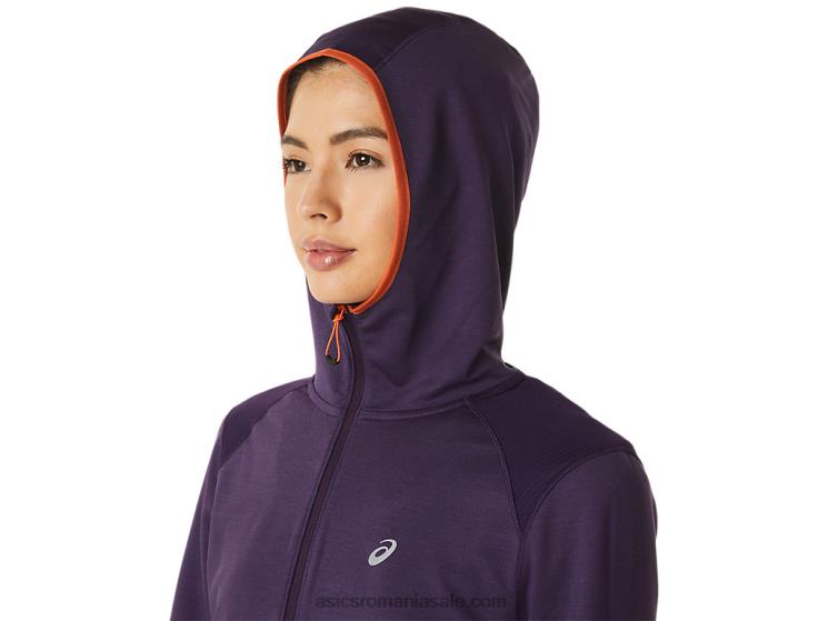 Asics nuanta de noapte heather/nova orange hanorac cu mânecă lungă de iarnă pentru femei ZF4642791