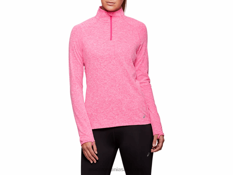 Asics roz glo heather top cu fermoar dorai quarter dama ZF4644206