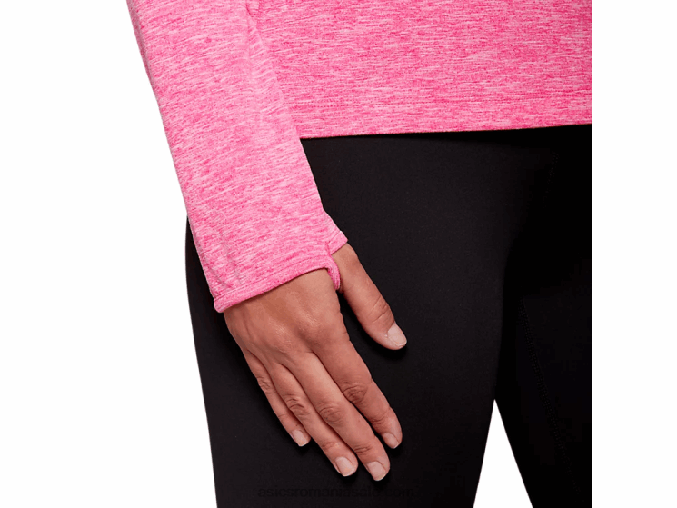 Asics roz glo heather top cu fermoar dorai quarter dama ZF4644206