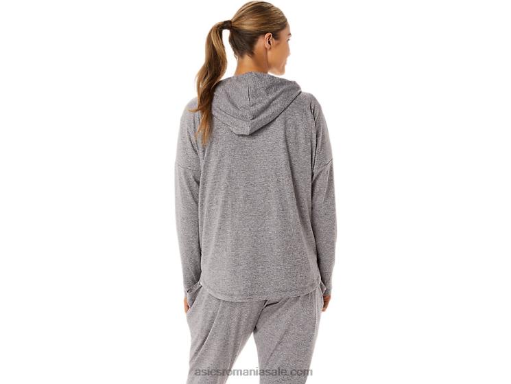 Asics umbra de fum heather hanorac de damă din tricot moale elastic cu fermoar complet ZF4642937