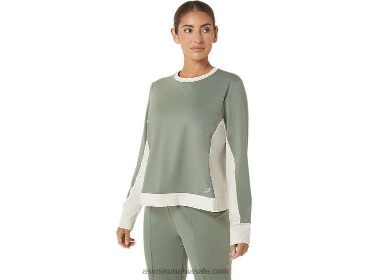 Asics verde lichen/mesteacăn top evazat reutilizat pentru femei ZF4642777