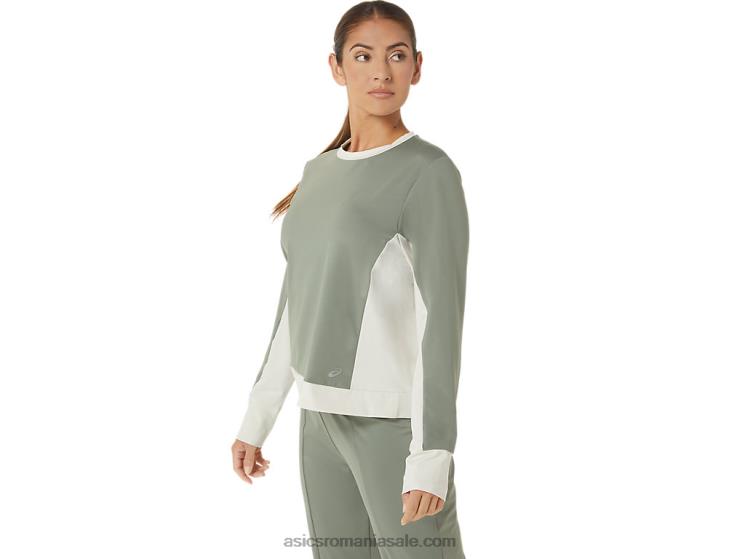 Asics verde lichen/mesteacăn top evazat reutilizat pentru femei ZF4642777