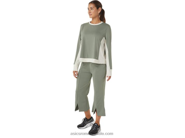 Asics verde lichen/mesteacăn top evazat reutilizat pentru femei ZF4642777
