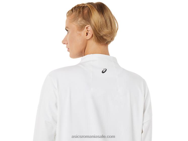 Asics alb/negru strălucitor jachetă de tenis de damă ZF4643286