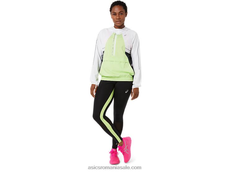 Asics alb strălucitor/verde lime jachetă de damă lite-show ZF4643270