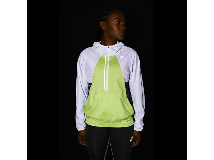 Asics alb strălucitor/verde lime jachetă de damă lite-show ZF4643270