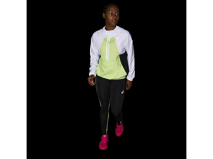 Asics alb strălucitor/verde lime jachetă de damă lite-show ZF4643270