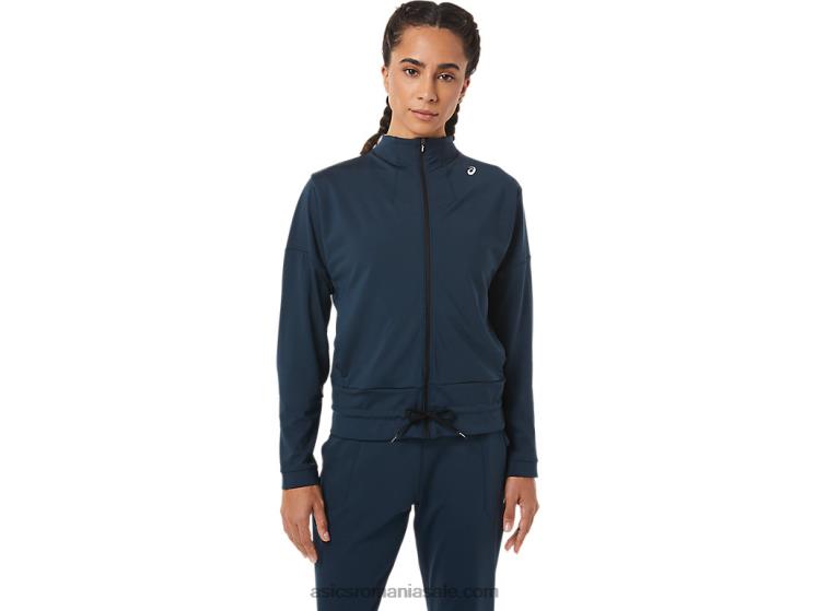 Asics albastru francez/negru de performanță jachetă de tenis de damă ZF4643280