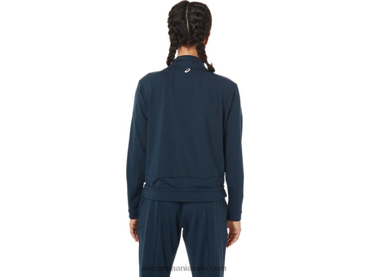 Asics albastru francez/negru de performanță jachetă de tenis de damă ZF4643280