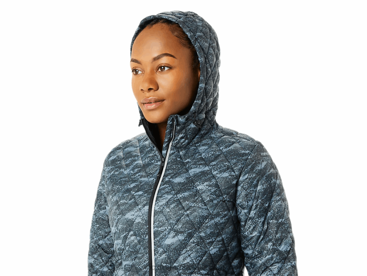 Asics imprimeu metropolă/lumini strălucitoare jachetă izolată de performanță pentru femei ZF4643698