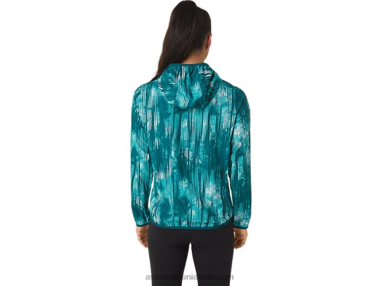 Asics imprimeu tie dye pe sticla de mare geaca de dama impachetabila ZF4643088
