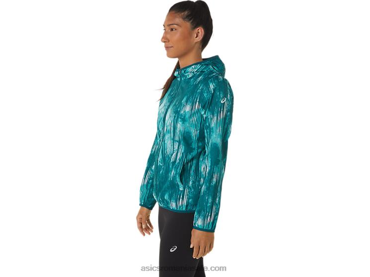 Asics imprimeu tie dye pe sticla de mare geaca de dama impachetabila ZF4643088