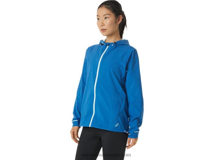Asics lacul drive/albastru clar jachetă impermeabilă pentru femei ZF4643341