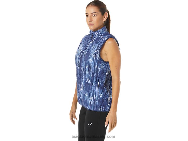 Asics marele rechin cravată die/soft sky vestă izolată inversă pentru femei ZF4642758