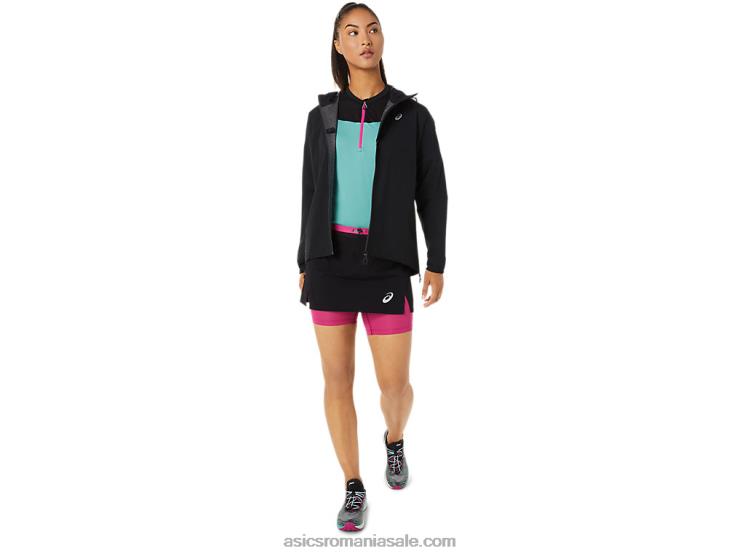 Asics negru de performanță geacă impermeabilă fujitrail pentru femei ZF4643482