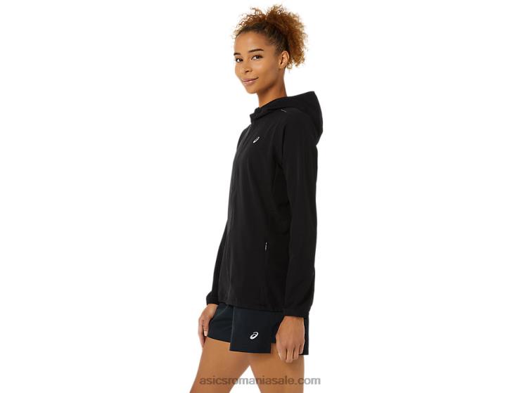 Asics negru de performanță jachetă de damă pregătită ZF4643492