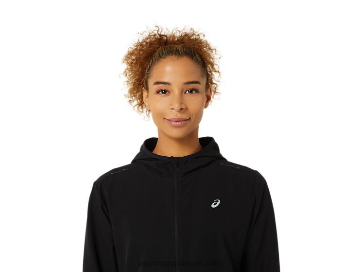 Asics negru de performanță jachetă de damă pregătită ZF4643492