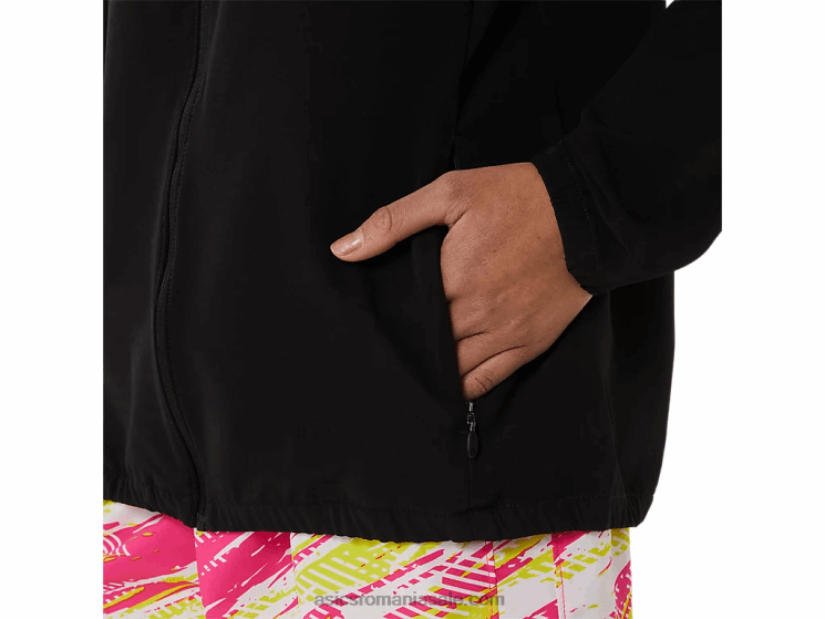Asics negru de performanță jachetă gata setată damă lam ZF4643311
