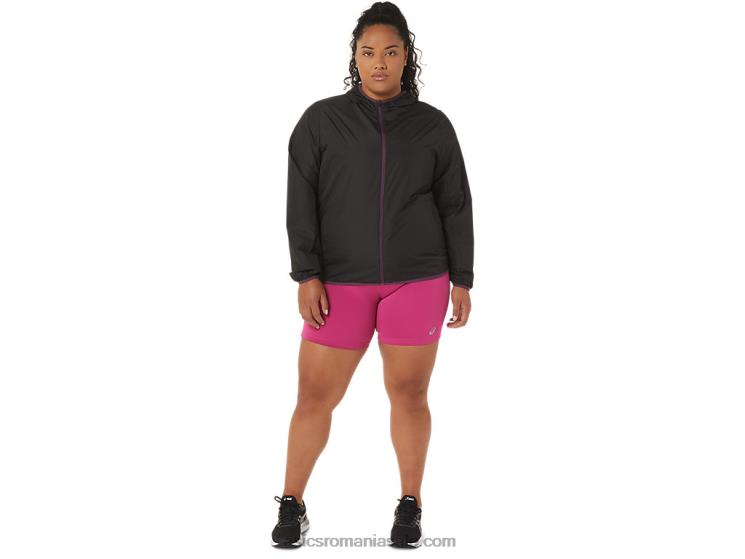 Asics negru de performanță/prune adâncă geaca de dama impachetabila ZF4643358