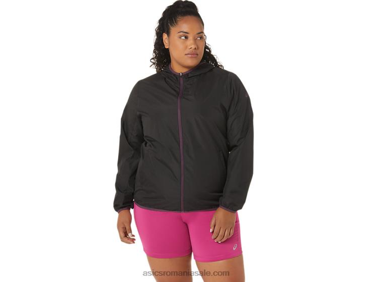 Asics negru de performanță/prune adâncă geaca de dama impachetabila ZF4643358