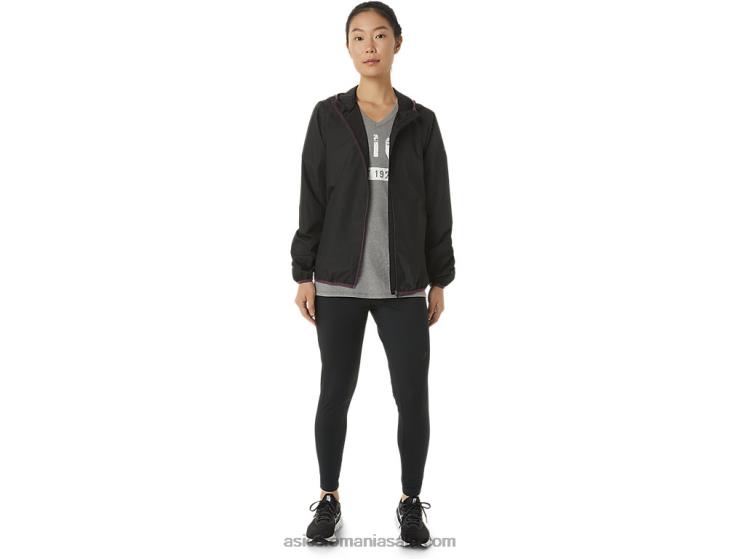 Asics negru de performanță/prune adâncă geaca de dama impachetabila ZF4643358