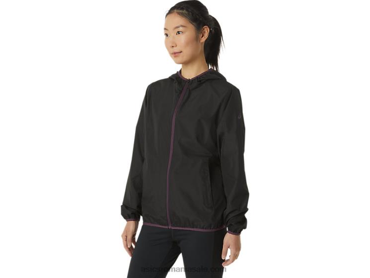 Asics negru de performanță/prune adâncă geaca de dama impachetabila ZF4643358