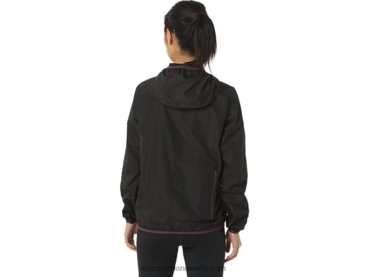 Asics negru de performanță/prune adâncă geaca de dama impachetabila ZF4643358
