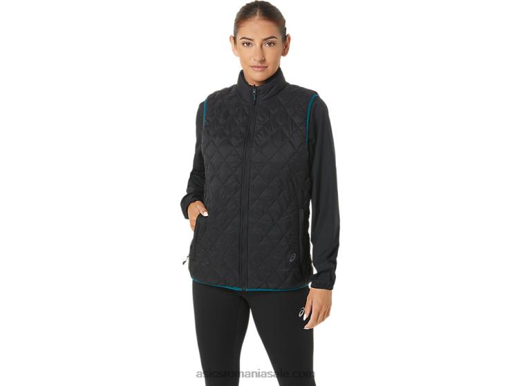 Asics performanță negru/pin catifea vestă izolată inversă pentru femei ZF4642750