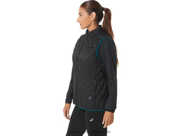 Asics performanță negru/pin catifea vestă izolată inversă pentru femei ZF4642750