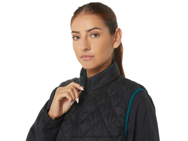 Asics performanță negru/pin catifea vestă izolată inversă pentru femei ZF4642750